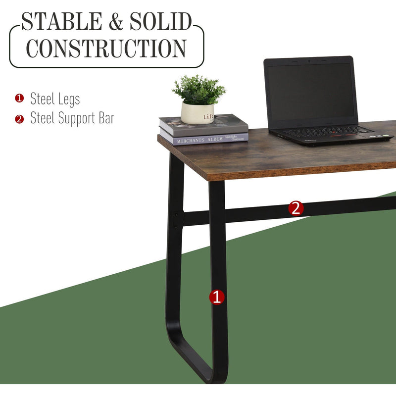 Industrial Laptop Table for Home Office, Study