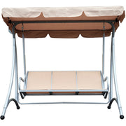 Deluxe 3 Seater Garden Swing Chair with Adjustable Canopy Outsunny