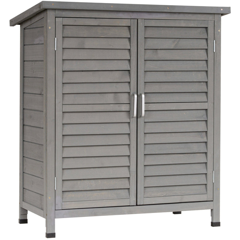 Small Outdoor Storage Cupboard - Solid Fir Wood - 87x46x96cm