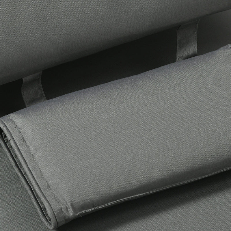 Grey Sun Lounger Replacement Cushion Outsunny