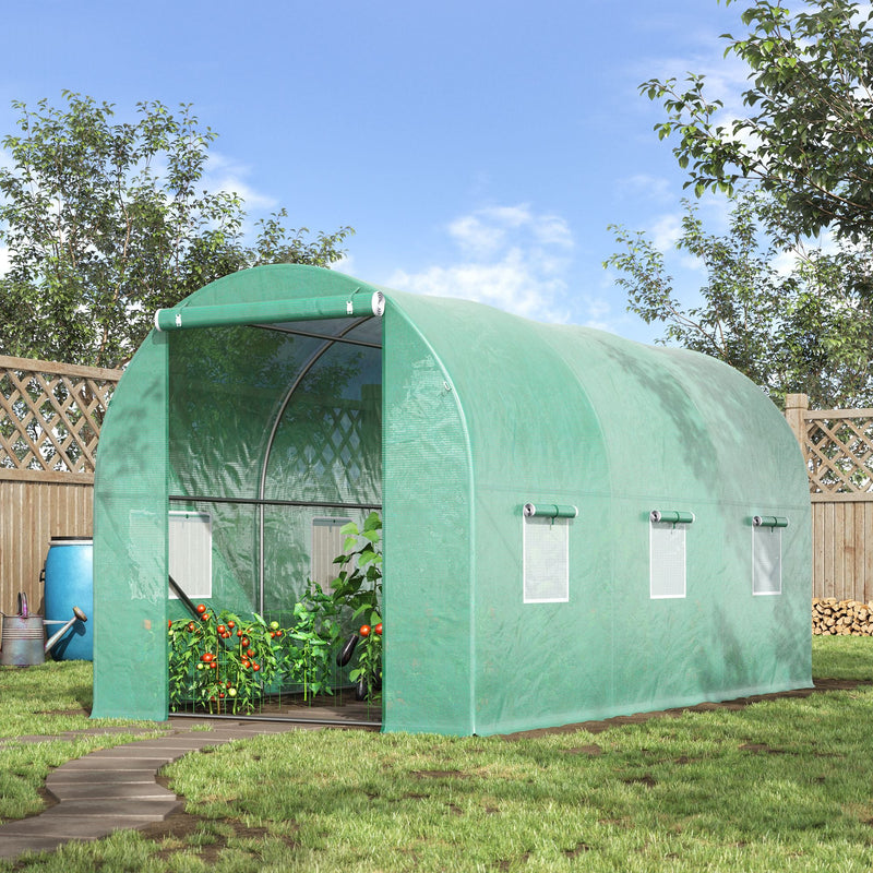 Polytunnel Greenhouse, Galvanised Steel Frame, 4x2x2M