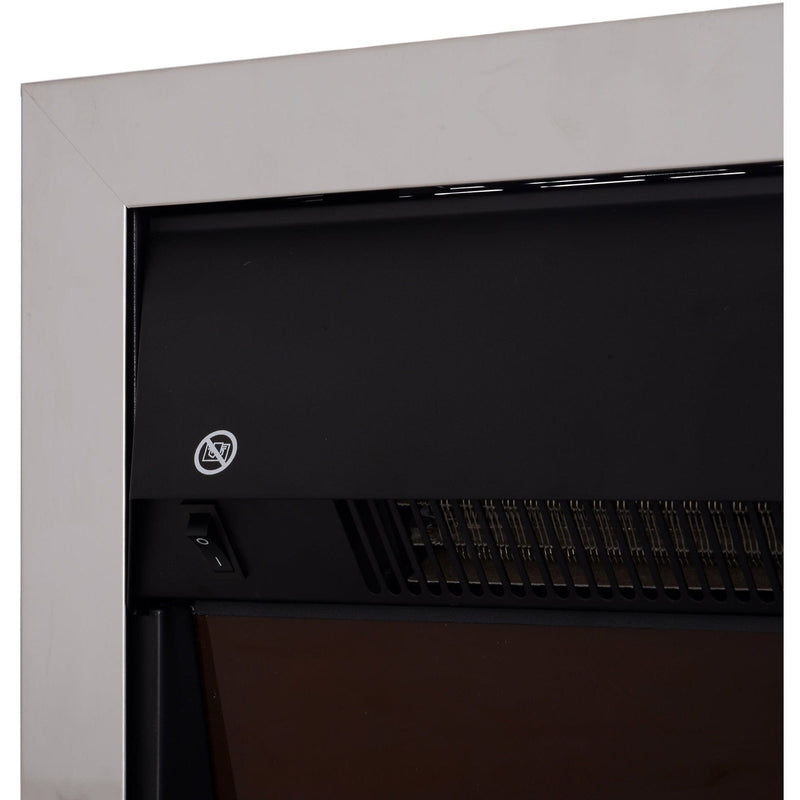 Contemporary Electric Fireplace, Coal Flame, LED, Remote