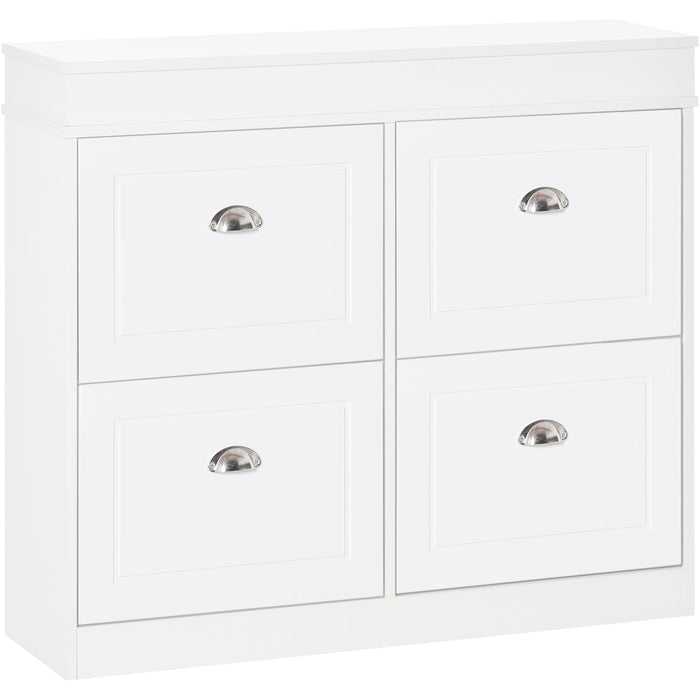 White Shoe Cabinet With Doors