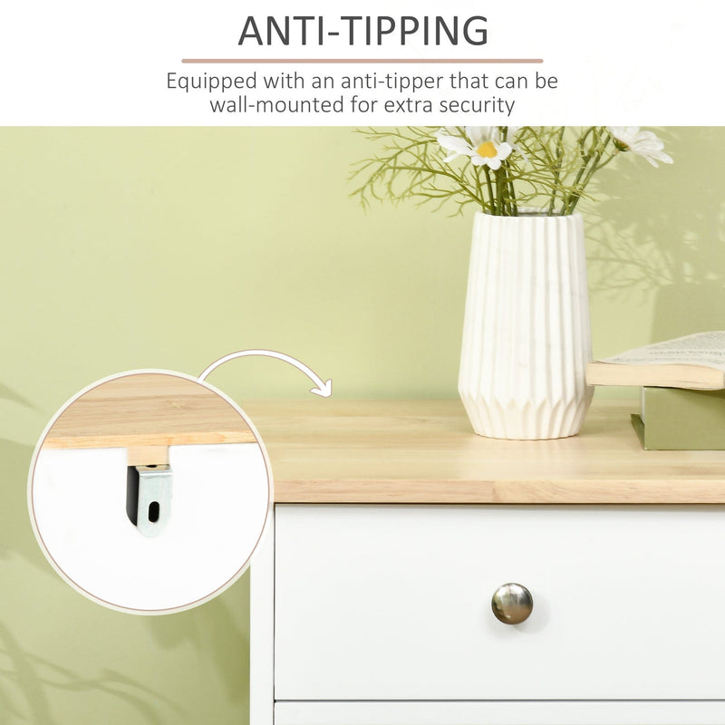 Kitchen Sideboard Cabinet, Rubberwood Top, Cabinets, Drawers