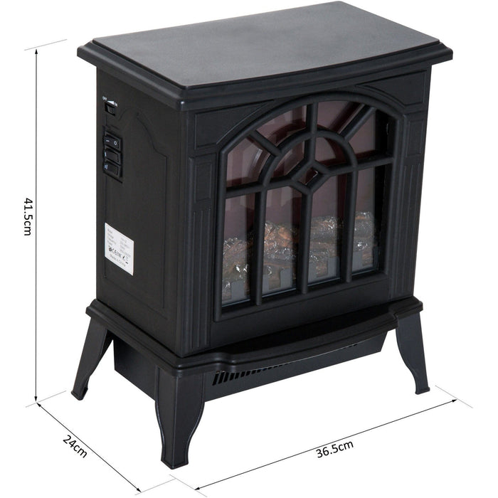 Freestanding Electric Heater, Flame Effect, 1000W/2000W