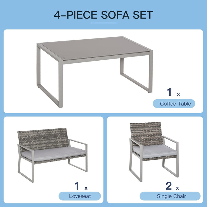 4 Seater Outdoor Sofa and Table