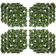 Rhododendron Artificial Boxwood Wall Panels, 12PCS, 20" Outsunny