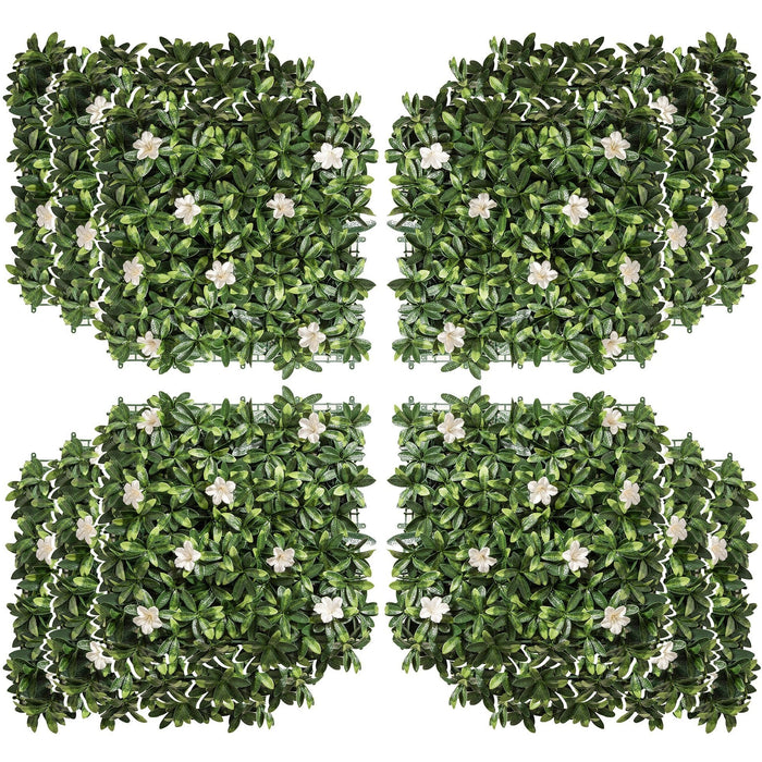 Rhododendron Artificial Boxwood Wall Panels, 12PCS, 20"