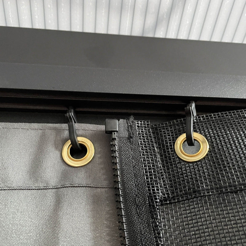 Hard Roof Gazebo, UV Resistant Roof, Garden Pavilion, 4x3.6m