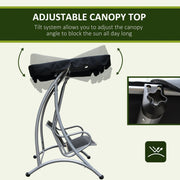 Deluxe 3 Seater Garden Swing Chair with Adjustable Canopy Outsunny