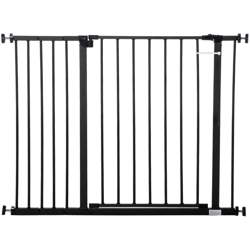 Dog Safety Gate, Auto Close Door, 76-107cm, Black
