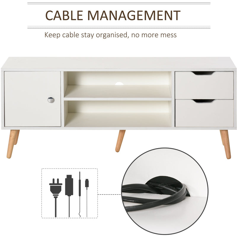 TV Stand for 42'' TVs With Drawers, White