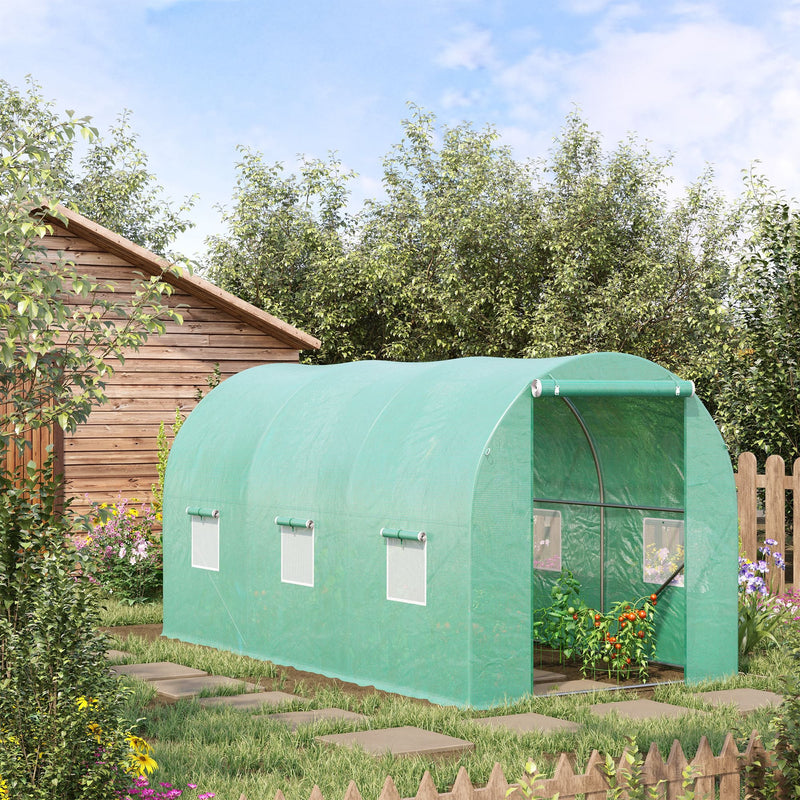 Polytunnel Greenhouse, Galvanised Steel Frame, 4x2x2M