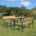 Outdoor Table and Bench Set Outsunny