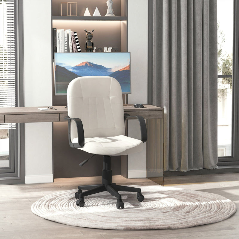 PU Leather Mid Back Swivel Office Chair