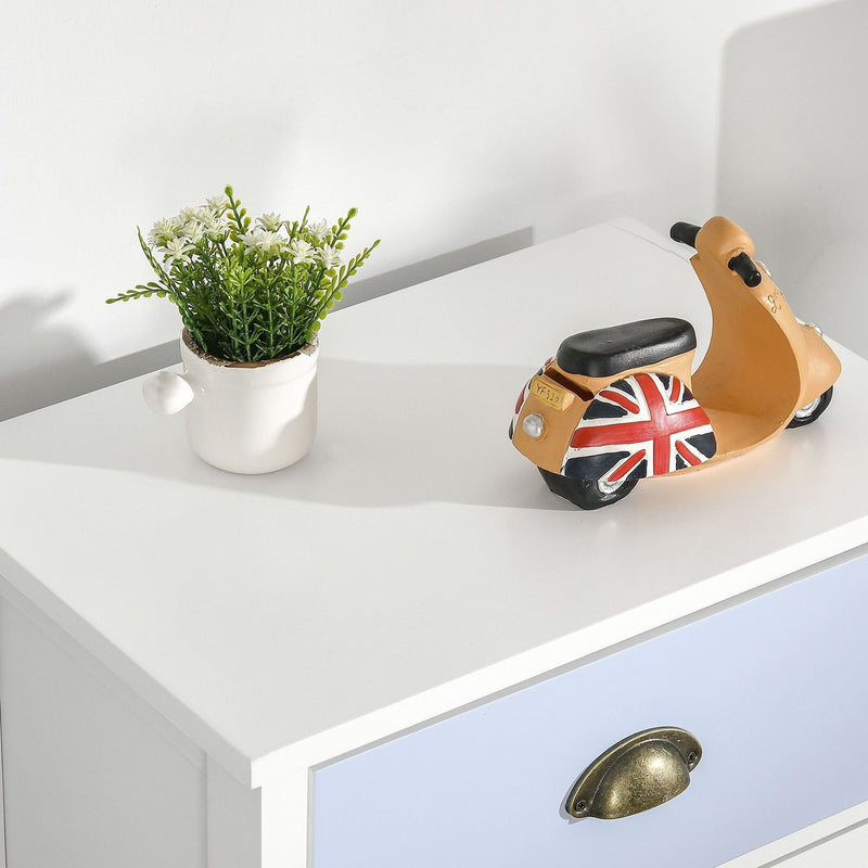 5 Drawer Dresser, Metal Handle, Slim, Living Room/Bedroom