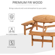 Round Outdoor Table and Chairs Outsunny