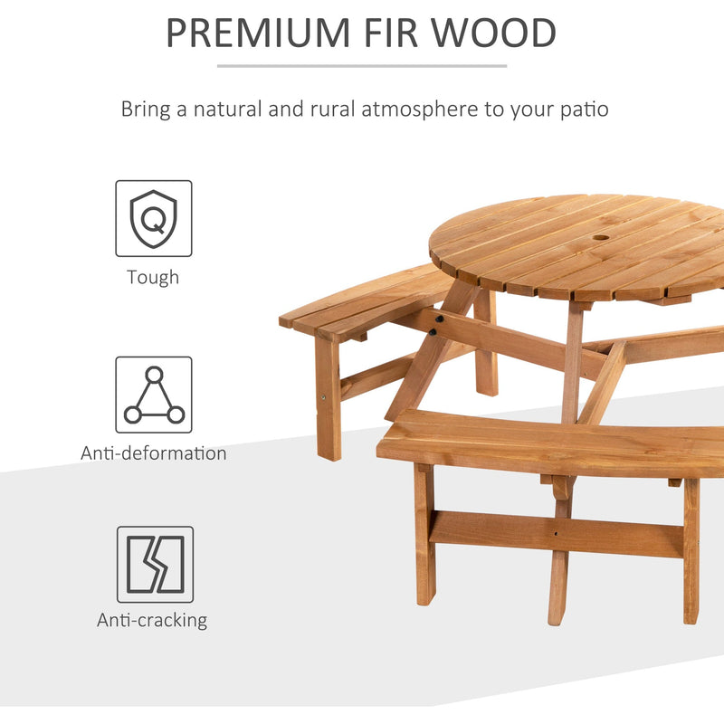 Round Outdoor Table and Chairs Outsunny