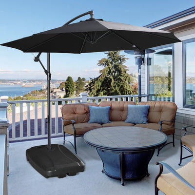 70kg Cantilever Parasol Base With Wheels Outsunny