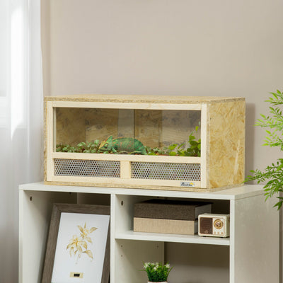 Reptile House With Transparent Doors - For Lizards Pawhut