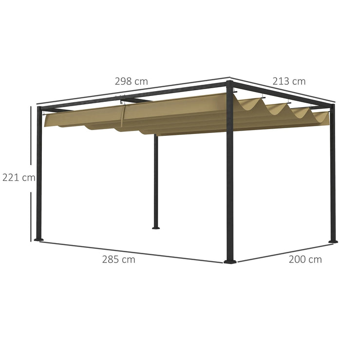 3x2 Pergola with Retractable Roof