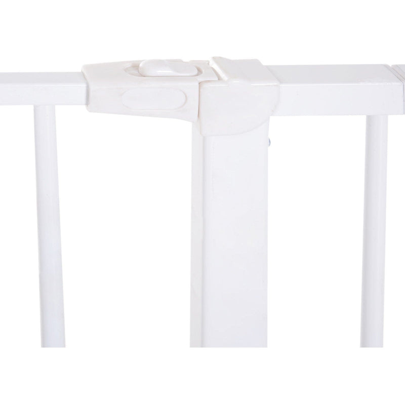 Pressure Fit Pet Safety Gate, Metal Fence, 72-107cm, White