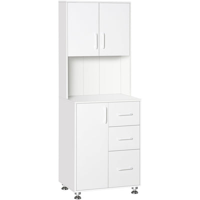 Modern Kitchen Cupboard, Open Countertop Homcom