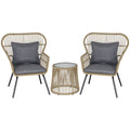 Modern Wicker Bistro Set Outsunny
