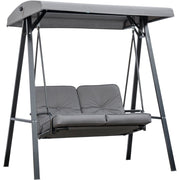 Garden Swing Chair 2 Seater, Grey Outsunny