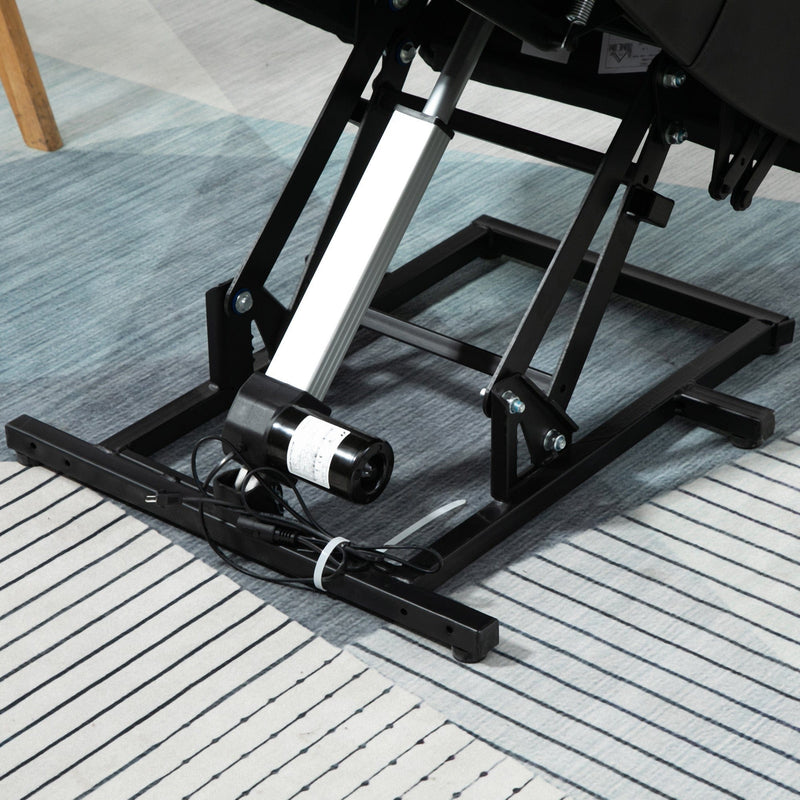 Power Lift Chair for Elderly, Black PU Leather