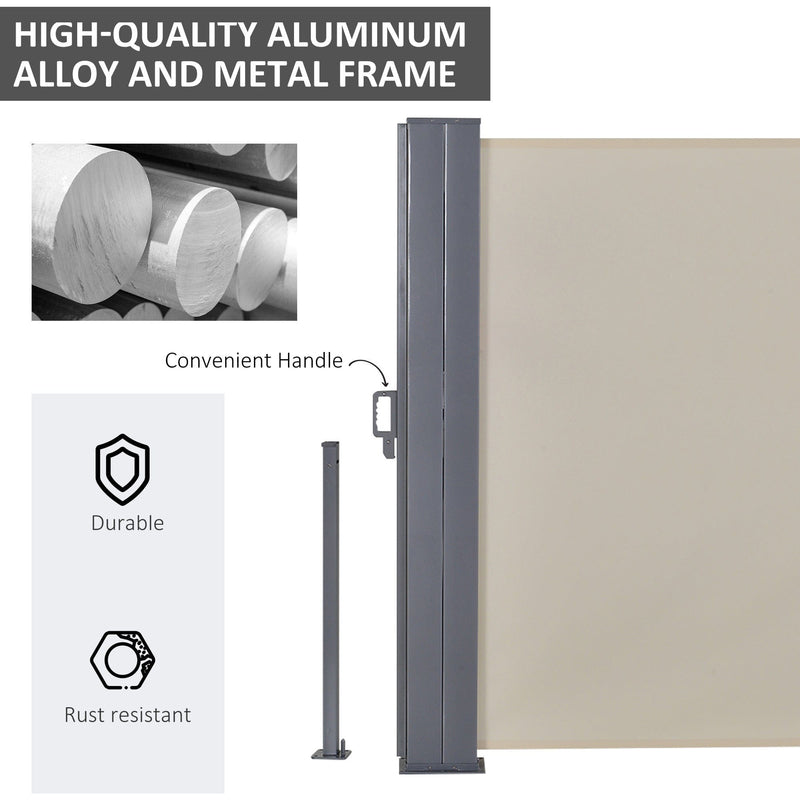 Double Pull Out Side Awning, 6 x 1.6m