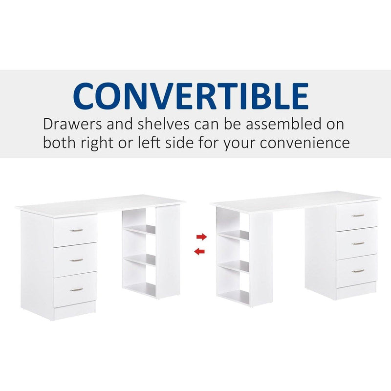 120cm Computer Desk with Storage for Home Office