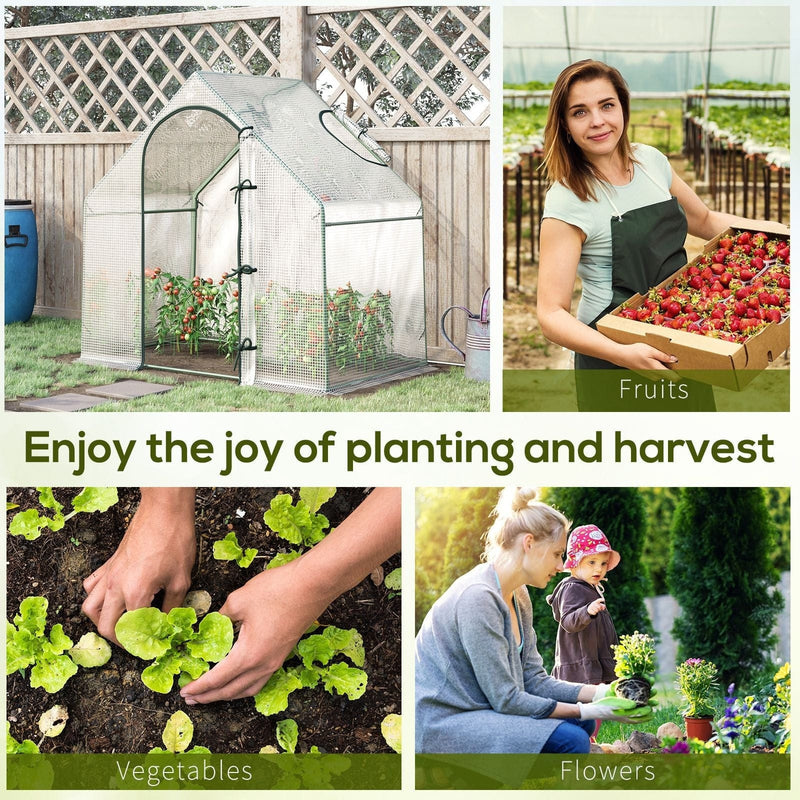 All-Season Portable Greenhouse, Steel Frame, 180x100x168cm