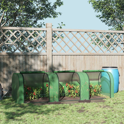 Small Tunnel Greenhouse, 295 x 100 x 80cm, Green Outsunny