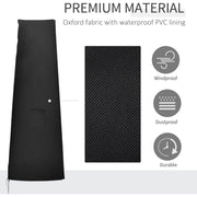 Outsunny Garden Parasol Cover Waterproof Outdoor Cantilever Banana Umbrella Protector 300D Oxford Fabric 200 x 50/80 cm Outsunny