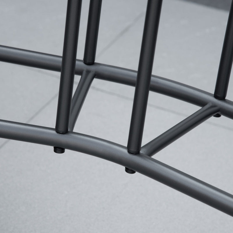 Bistro Set With Glider Chairs, Black