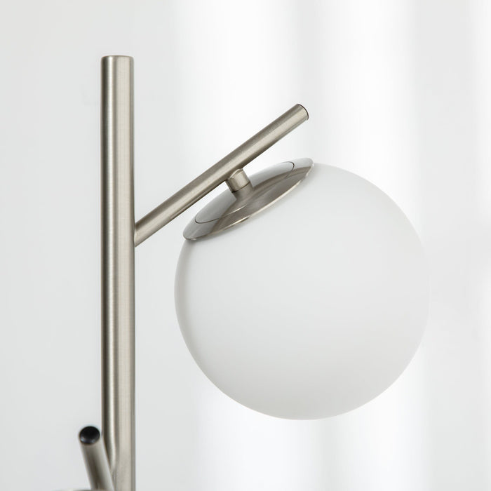 Silver 3-Light Tree Floor Lamp: Globe Shades