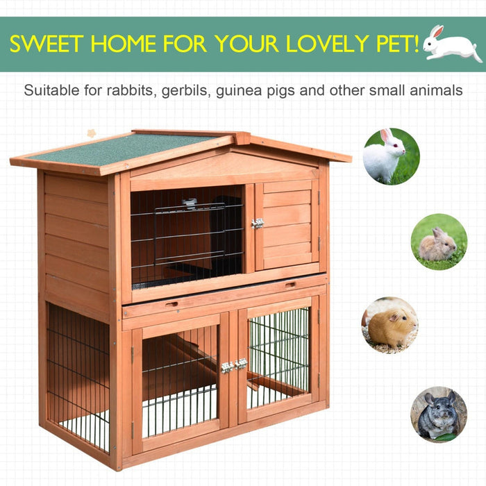 2-Tier Rabbit Hutch with Ramp