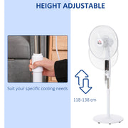 54'' Oscillating Pedestal Fan, Black/White Homcom