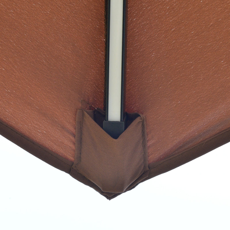 3m Cantilever Parasol With Solar Lights, Double Roof