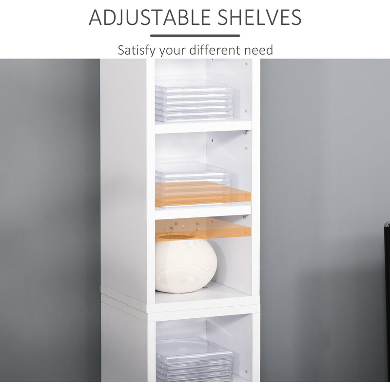 White CD/DVD Display Shelf: 204-Unit Capacity