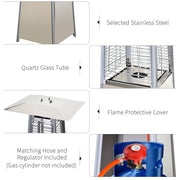 10.5KW Outdoor Propane Gas Pyramid Patio Heater