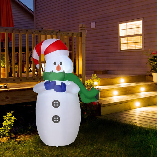 Image of a 4ft Outdoor Inflatable Snowman