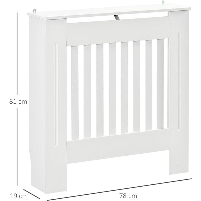 Small White Radiator Cover, L78 x W19 x H81 cm