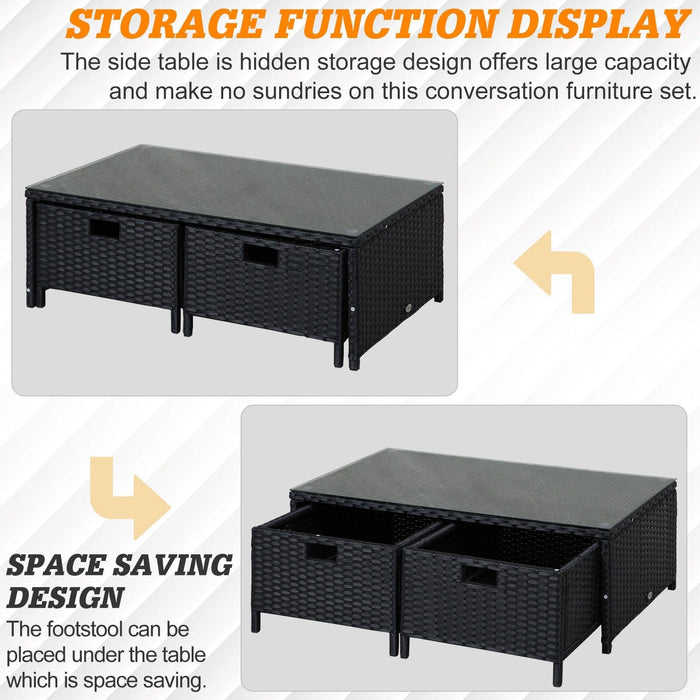 Sofa set deals with storage capacity