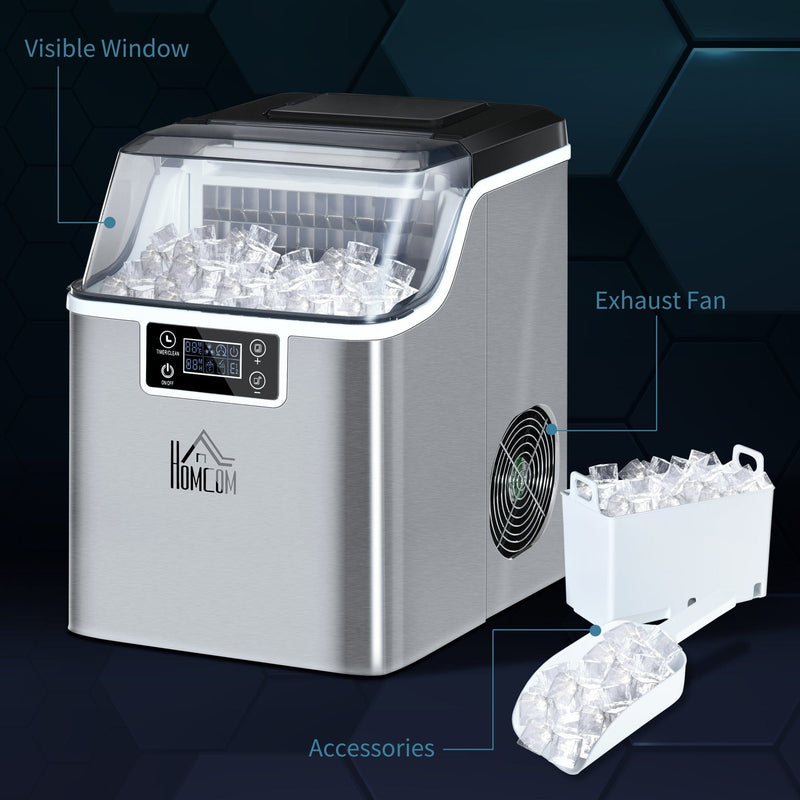 Counter Top Ice Maker, 20kg/24Hrs, 3.2L, Adjustable Cube Size