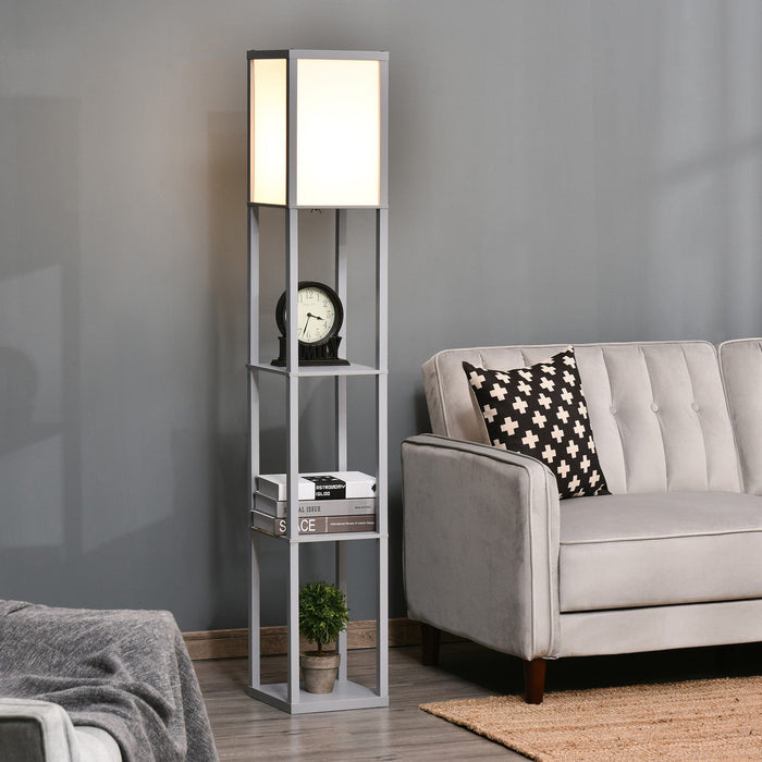 Floor Lamp With Shelves