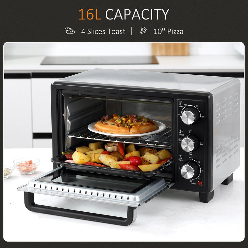 16L Mini Convection Oven - Grill, Timer, 1400W