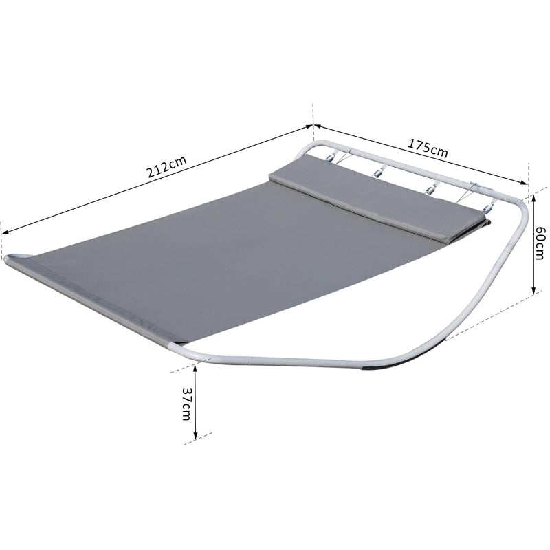 Outdoor Double Rocking Bed Hammock - Grey