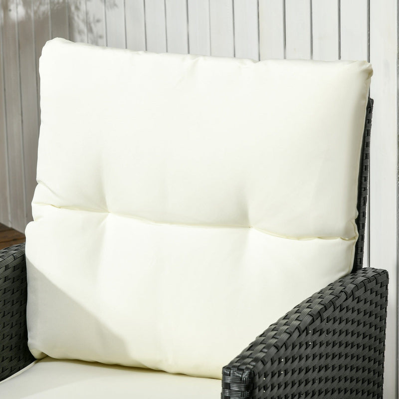 5 Seater Rattan Garden Furniture Set, Grey, Black